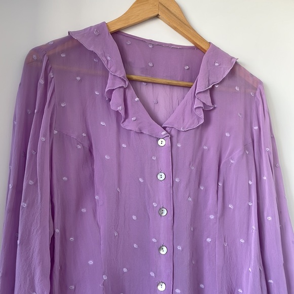 Vintage lavender blouse - Picture 2 of 3